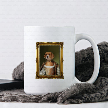 Personalized Dog Gift Idea - Royal Dog's Portrait 37 For Dog Lovers - White Mug